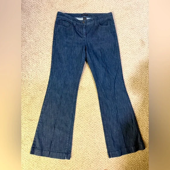 New York & Company Dark denim wide leg jeans size 10 - Picture 1 of 10